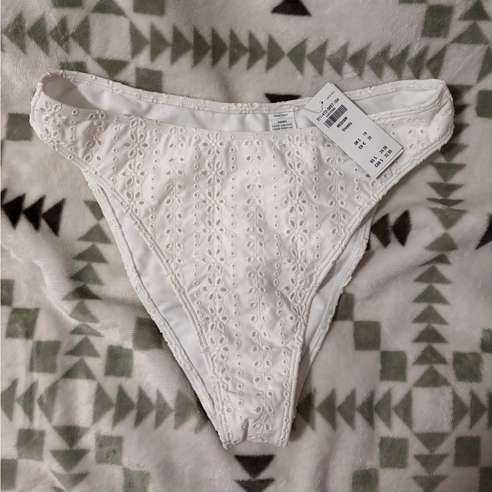 White bikini bottom